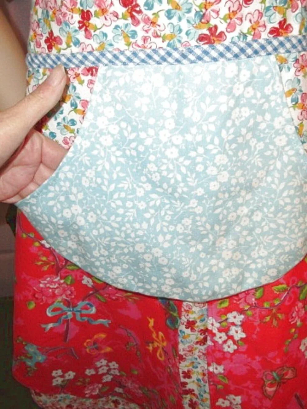 Vtg Coquette Tradwife Pinafore Apron Dress Tie Back Halter Pockets Cottagecore